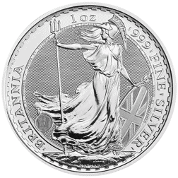 Pre-Owned UK Britannia 1oz Silver Coin - Mixed Dates - VAT Free