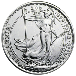 Pre-Owned UK Britannia 1oz Silver Coin - Mixed Dates - VAT Free