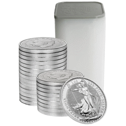 Pre-Owned UK Britannia 1oz Silver Coin - Mixed Dates - VAT Free