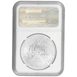 Pre-Owned 2014 USA Eagle San Francisco 1oz Silver Coin - NGC Graded MS69 - 3856025-039 - VAT Free