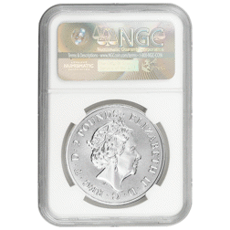 Pre-Owned 2018 UK Lunar Dog 1oz Silver Coin - NGC Graded MS69 - 4599656-048 - VAT Free