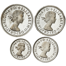 Pre-Owned 1997 UK Elizabeth II Maundy Money Silver 4-Coin Set - VAT Free