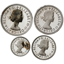 Pre-Owned 2007 UK Elizabeth II Maundy Money Silver 4-Coin Set - VAT Free