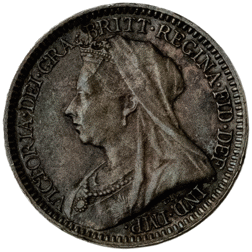 Pre-Owned 1894 UK Victoria Maundy Money 2 Pence Silver Coin - VAT Free