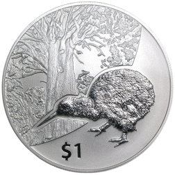 Pre-Owned 2013 New Zealand Kiwi 1oz Silver Coin - VAT Free