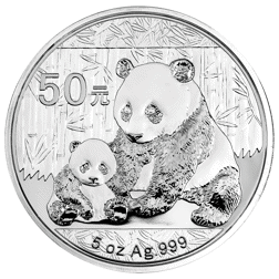 Pre-Owned 2012 Chinese Panda 5oz Proof Design Silver Coin - VAT Free