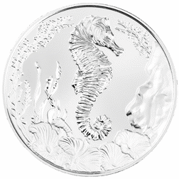 Pre-Owned 2025 Samoa Zebra Seahorse 1oz Silver Coin - VAT Free