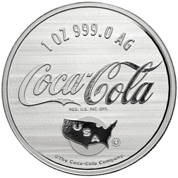 USA 140th Anniversary of Coca-Cola 1oz Silver Round