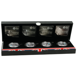 Pre-Owned UK Countdown to London 2012 £5 Piedfort Proof Silver 4-Coin Collection - VAT Free