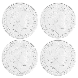 Pre-Owned UK Countdown to London 2012 £5 Piedfort Proof Silver 4-Coin Collection - VAT Free
