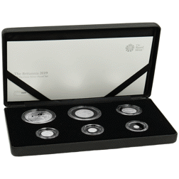 Pre-Owned 2019 UK Britannia Proof Silver 6-Coin Set - Damaged Sleeve - VAT Free