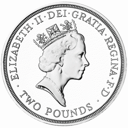 Pre-Owned 1995 UK WWII Peace Dove £2 Piedfort Proof Design Silver Coin - VAT Free