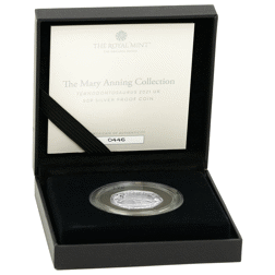 Pre-Owned 2021 UK Tales of the Earth: Temnodontosaurus 50p Proof Silver Coin - Damaged Box - VAT Fre