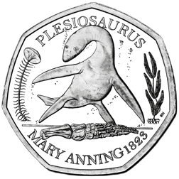 Pre-Owned 2021 UK Tales of the Earth: Plesiosaurus 50p Proof Silver Coin - VAT Free