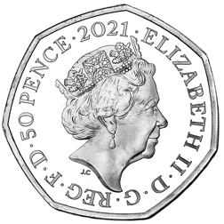 Pre-Owned 2021 UK Tales of the Earth: Plesiosaurus 50p Proof Silver Coin - VAT Free