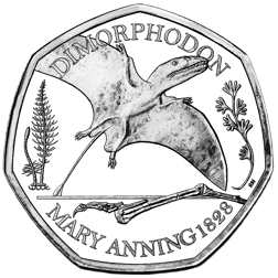 Pre-Owned 2021 UK Tales of the Earth: Dimorphodon 50p Proof Silver Coin - VAT Free