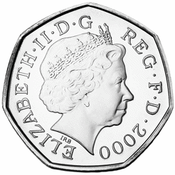 Pre-Owned 2000 UK Public Libraries 50p Proof Design Silver Coin - VAT Free