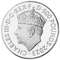 Pre-Owned 2023 UK Coronation of King Charles III 1kg Proof Silver Coin - VAT Free