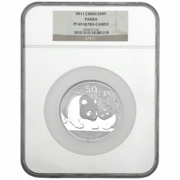 Pre-Owned 2011 Chinese Panda 5oz Proof Silver Coin - NGC Graded PF69 - 3544679-106 - VAT Free