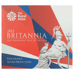 Pre-Owned 2013 UK Britannia 5oz Proof Silver Coin - NGC Graded PF69 - 3788050-076 - VAT Free