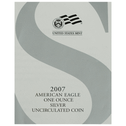 Pre-Owned 2007 USA Eagle 1oz Silver Coin - Boxed and Certificated - VAT Free