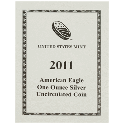 Pre-Owned 2011 USA Eagle 1oz Silver Coin - Boxed and Certificated - VAT Free