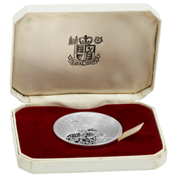 Pre-Owned 1970 Isle of Man Manx Cat Proof Silver Crown Coin - VAT Free