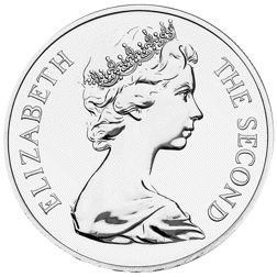 Pre-Owned 1970 Isle of Man Manx Cat Proof Silver Crown Coin - VAT Free