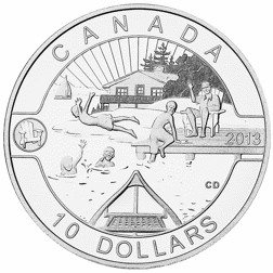 Pre-Owned 2013 Canadian Summer Fun $10 Proof Silver Coin - VAT Free