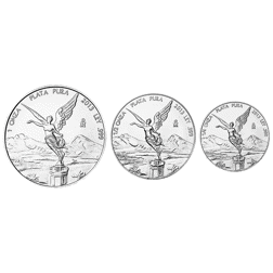 Pre-Owned 2013 Mexico Libertad Proof Design Silver 3-Coin Collection - VAT Free