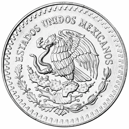 Pre-Owned 1990 Mexican Libertad 1oz Silver Coin - VAT Free