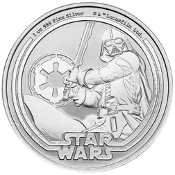 Pre-Owned 2026 Niue Darth Vader 1oz Silver Coin - VAT Free