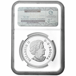Pre-Owned 2013 Canadian Bald Eagle 'Returning from the Hunt' 1oz Proof Silver Coin - NGC Graded PF69