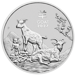 2027 Australian Lunar Goat 5oz Silver Coin