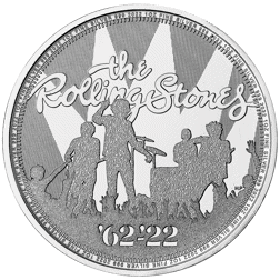Pre-Owned 2022 UK The Rolling Stones Music Legends 1oz Silver Coin - VAT Free