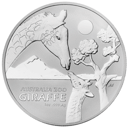 Pre-Owned 2024 Australia Zoo Giraffe 1oz Silver Coin - VAT Free