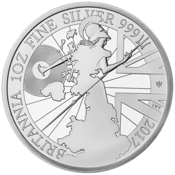 Pre-Owned 2017 UK Britannia 1oz Proof Design Silver Coin - VAT Free