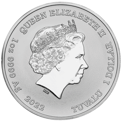 Pre-Owned 2022 Tuvalu James Bond 60th Anniversary 1oz Silver Coin - VAT Free