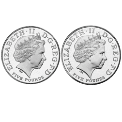 Pre-Owned 2005 Nelson and Trafalgar Piedfort Proof Design Silver 2-Coin Set - VAT Free