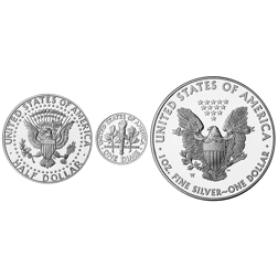 Pre-Owned 2014 USA US Mint Proof Silver 8-Coin Set - VAT Free