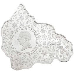 PAMP Santa and Red Truck Colourised 1oz Reverse-Proof Silver Coin