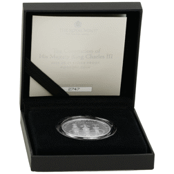 Pre-Owned 2023 UK Coronation of King Charles III £5 Proof Piedfort Silver Coin - VAT Free