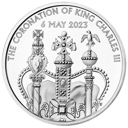 Pre-Owned 2023 UK Coronation of King Charles III £5 Proof Piedfort Silver Coin - VAT Free