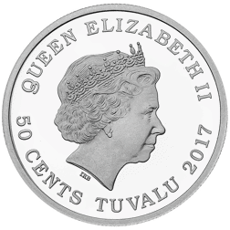 Pre-Owned 2017 Tuvalu Polar Babies: Polar Bear 1/2oz Proof Silver Coin - VAT Free