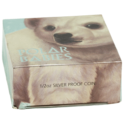 Pre-Owned 2017 Tuvalu Polar Babies: Polar Bear 1/2oz Proof Silver Coin - VAT Free