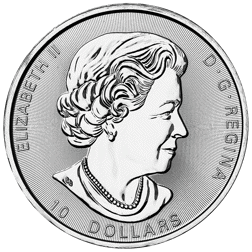 Pre-Owned Canadian Twin Maple 2oz Silver Coin - Mixed Dates - VAT Free
