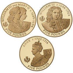 Pre-Owned 2007 Alderney 'A History of the Monarchy' £5 Gold-Plated Proof Silver 23-Coin Collection -