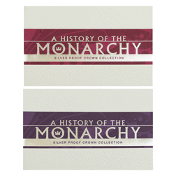 Pre-Owned 2007 Alderney 'A History of the Monarchy' £5 Gold-Plated Proof Silver 23-Coin Collection -
