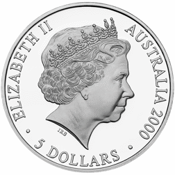 Pre-Owned 2000 Australia Sydney Olympics Harbour of Life $5 Proof Silver Coin - VAT Free