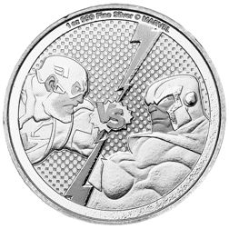 Pre-Owned 2025 Niue Marvel Captain America VS Thanos 1oz Silver Coin - VAT Free